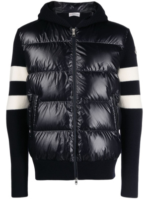 

Padded panelled hooded cardigan, Moncler Padded panelled hooded cardigan