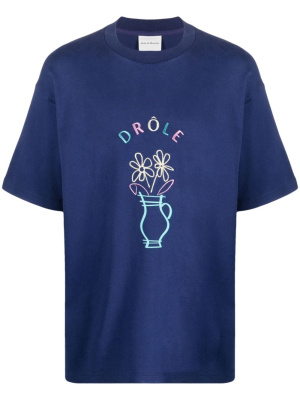 

Embroidered-design T-shirt, Drôle De Monsieur Embroidered-design T-shirt