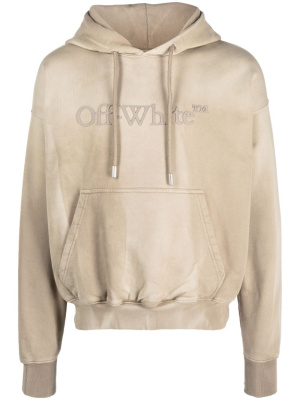 

Logo-embossed cotton hoodie, Off-White Logo-embossed cotton hoodie