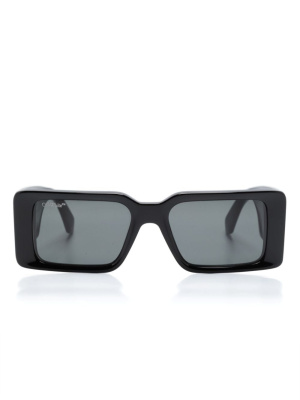 

Logo-engraved rectangle-frame sunglasses, Off-White Logo-engraved rectangle-frame sunglasses