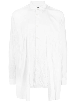 

Draped-detail button-up shirt, Comme Des Garçons Homme Plus Draped-detail button-up shirt