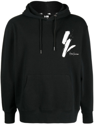 

X New Era logo-print cotton hoodie, Yohji Yamamoto X New Era logo-print cotton hoodie