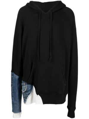 

Multi Fragment distressed hoodie, Greg Lauren Multi Fragment distressed hoodie
