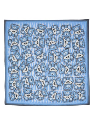 

Teddy Bear monogram silk scarf, Moschino Teddy Bear monogram silk scarf