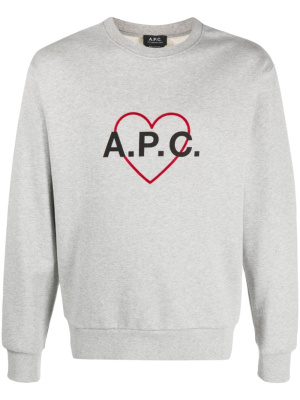 

Heart logo-print sweatshirt, A.P.C. Heart logo-print sweatshirt