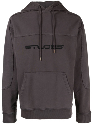 

Logo-print panelled hoodie, Etudes Logo-print panelled hoodie
