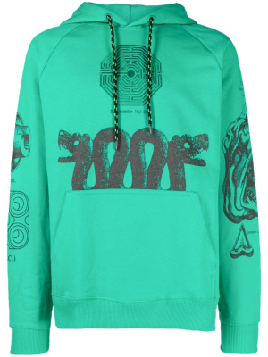 

Graphic-print drawstring hoodie, Etudes Graphic-print drawstring hoodie