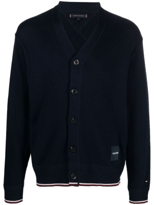 

Logo-patch V-neck cardigan, Tommy Hilfiger Logo-patch V-neck cardigan