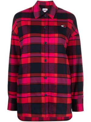 

Logo-patch check-pattern shirt, Tommy Jeans Logo-patch check-pattern shirt