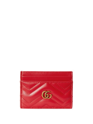 

GG Marmont leather card case, Gucci GG Marmont leather card case