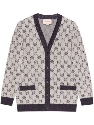 

GG intarsia-knit cardigan, Gucci GG intarsia-knit cardigan