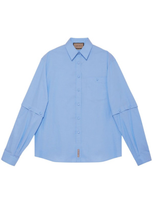 

Logo-patch detachable-sleeve shirt, Gucci Logo-patch detachable-sleeve shirt