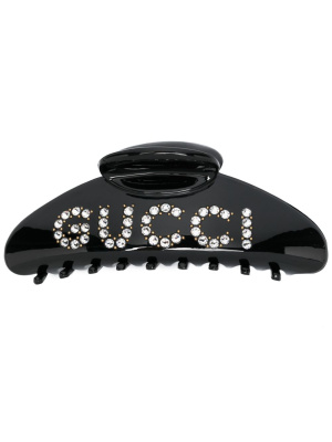 

Rhinestone-logo hair clip, Gucci Rhinestone-logo hair clip