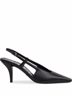 

75mm slingback leather pumps, Gucci 75mm slingback leather pumps