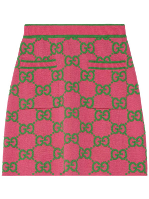 

Jumbo GG jacquard-knit miniskirt, Gucci Jumbo GG jacquard-knit miniskirt