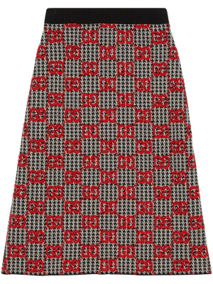 

GG-jacquard houndstooth knit skirt, Gucci GG-jacquard houndstooth knit skirt