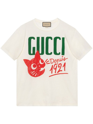 

Logo-print cotton T-shirt, Gucci Logo-print cotton T-shirt