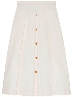

Button-detail pleated skirt, Gucci Button-detail pleated skirt