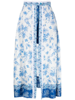 

Floral-print open skirt, SANDRO Floral-print open skirt