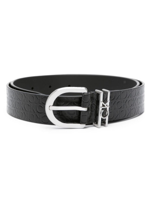 

Debossed logo-print leather belt, Calvin Klein Debossed logo-print leather belt