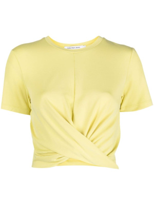 

Twist-detailing round-neck T-shirt, Calvin Klein Jeans Twist-detailing round-neck T-shirt