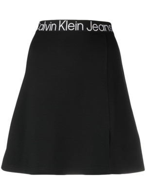 

Logo-waistband straight skirt, Calvin Klein Jeans Logo-waistband straight skirt
