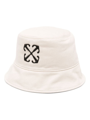 

Arrows-embroidery cotton bucket hat, Off-White Arrows-embroidery cotton bucket hat