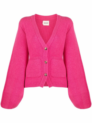 

V-neck button-fastening cardigan, KHAITE V-neck button-fastening cardigan