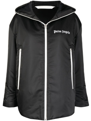 

Logo-print padded hoodie, Palm Angels Logo-print padded hoodie