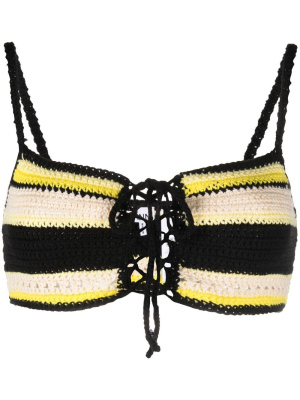 

Striped crochet top, GANNI Striped crochet top