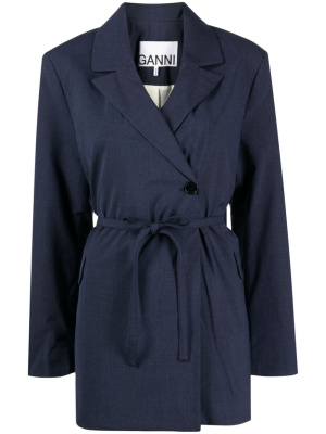 

Tie-waist jacket, GANNI Tie-waist jacket