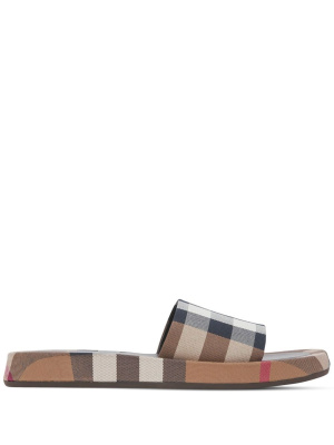 

Vintage-check print slides, Burberry Vintage-check print slides
