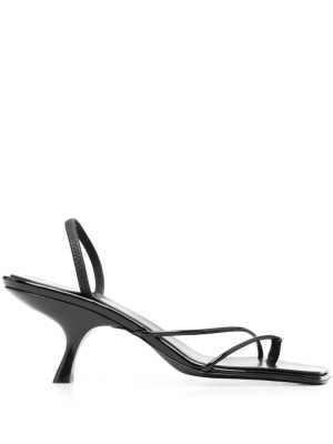 

Open-toe 70mm leather mules, The Row Open-toe 70mm leather mules