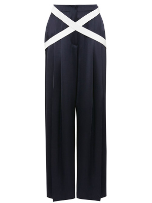 

Crossover-strap wide-leg trousers, JW Anderson Crossover-strap wide-leg trousers