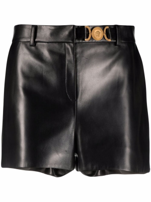 

Medusa-plaque leather shorts, Versace Medusa-plaque leather shorts