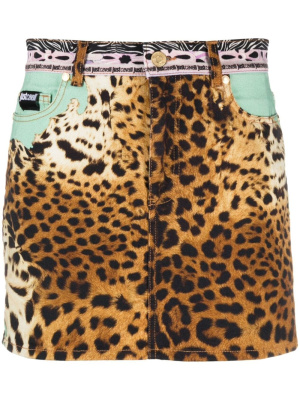 

Leopard-print cotton miniskirt, Just Cavalli Leopard-print cotton miniskirt