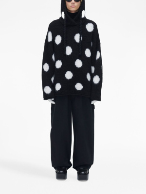 

Polka-dot knitted hoodie, Marc Jacobs Polka-dot knitted hoodie