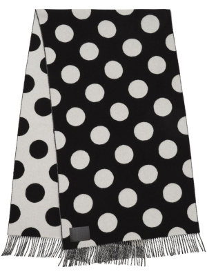 

Polka dott-print wool-blend scarf, Marc Jacobs Polka dott-print wool-blend scarf