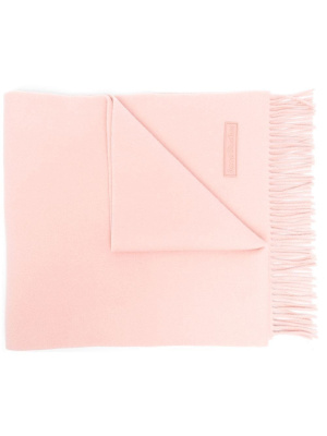 

Logo-patch fringed wool scarf, Acne Studios Logo-patch fringed wool scarf
