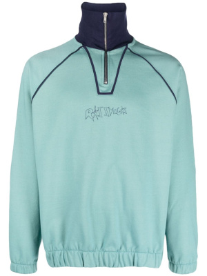 

Graphic-print half-zip sweatshirt, PACCBET Graphic-print half-zip sweatshirt