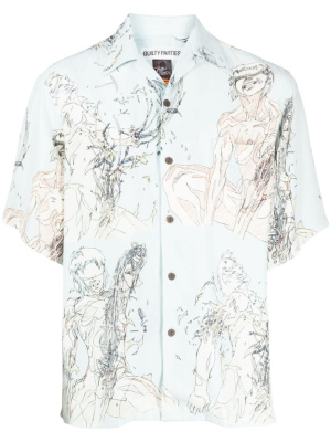 

Ghost In The Shell illustration-print shirt, WACKO MARIA Ghost In The Shell illustration-print shirt