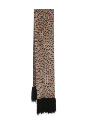 

Logo-print fringed scarf, AMIRI Logo-print fringed scarf