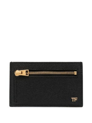 

Logo-stamp leather cardholder, TOM FORD Logo-stamp leather cardholder