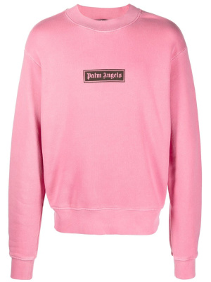 

Logo-print cotton sweatshirt, Palm Angels Logo-print cotton sweatshirt