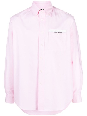 

Logo-patch cotton shirt, Palm Angels Logo-patch cotton shirt