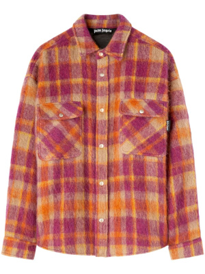 

Plaid-print shirt jacket, Palm Angels Plaid-print shirt jacket