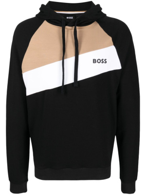 

Logo-print colour-block hoodie, BOSS Logo-print colour-block hoodie