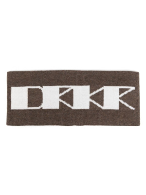 

Patterned intarsia-knit cotton headband, Rick Owens DRKSHDW Patterned intarsia-knit cotton headband