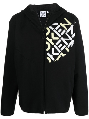 

Logo-print zip-up hoodie, Kenzo Logo-print zip-up hoodie