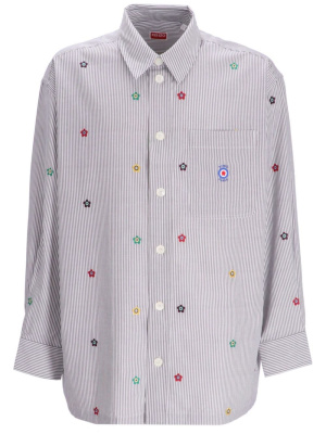 

Flower-print cotton shirt, Kenzo Flower-print cotton shirt